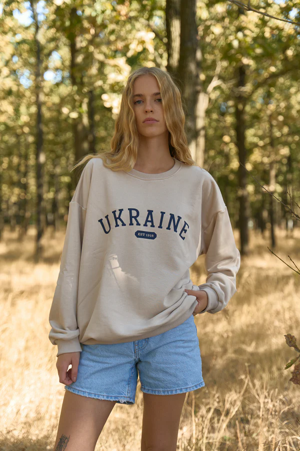 Картинка Світшот "UKRAINE" бежевий